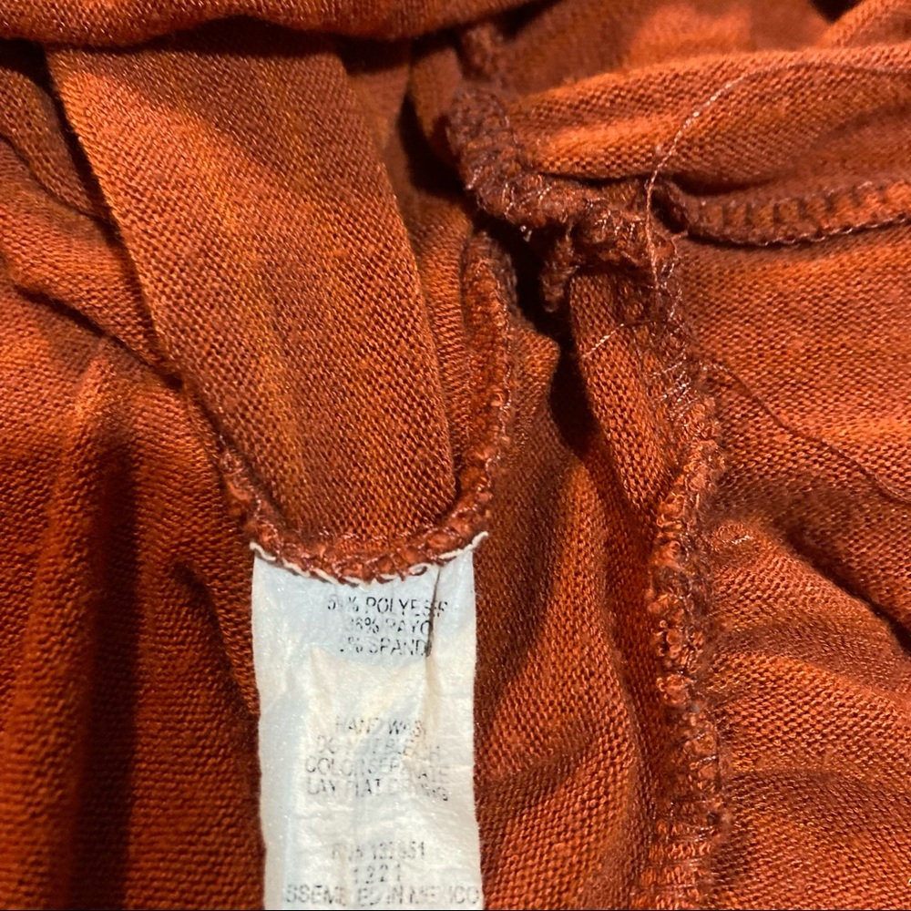 Live in the Moment Women’s Long Sleeve Burnt Orange Top Size XS - Picture 6 of 7